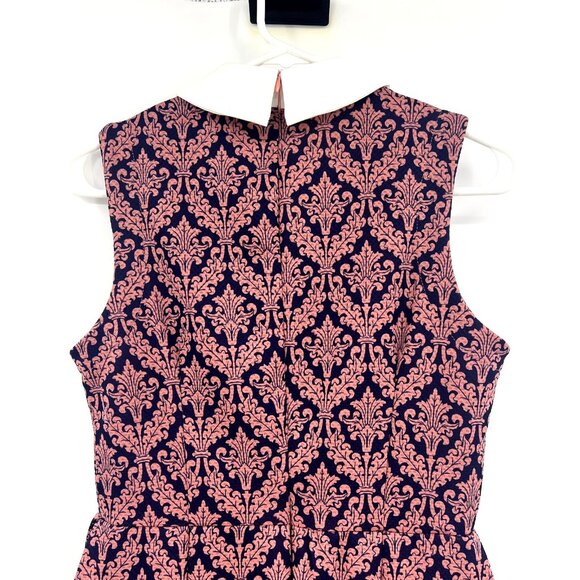 NWT Iska London Pink Purple Batik Collared Fit & Flare Dress Women UK 10 US 6 - Picture 7 of 9